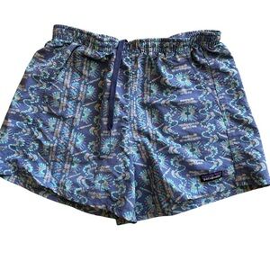Patagonia Women's Baggies Shorts Relaxed Fit Current Blue Small Outdoor Hiking